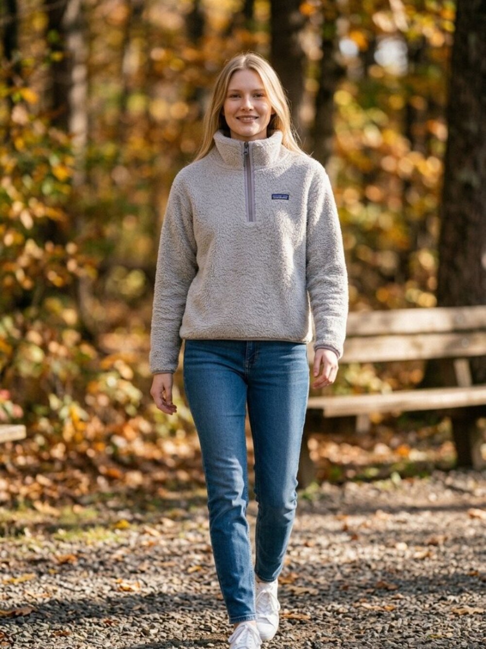 Patagonia Los Gatos 1/4-Zip Fleece Pullover – Light Grey